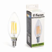 Лампа светодиодная led Feron LB-717 Свеча E14 15Вт 4000K