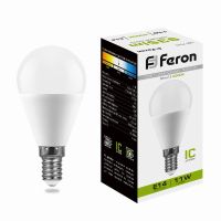 Лампа светодиодная led Feron LB-750 Шарик E14 11Вт 4000K