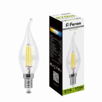 Лампа светодиодная led Feron LB-714 Свеча на ветру E14 11Вт 4000K