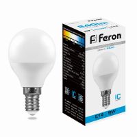 Лампа светодиодная led Feron LB-550 Шарик E14 9Вт 6400K Лампа светодиодная led Feron LB-550 Шарик E14 9Вт 6400K