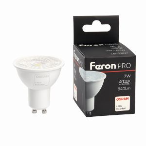 Лампа светодиодная led Feron.PRO LB-1607 GU10 7Вт 4000K 38177