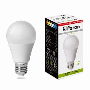 Лампа светодиодная led низковольтная Feron LB-192 Шар E27 10Вт 4000K 38265