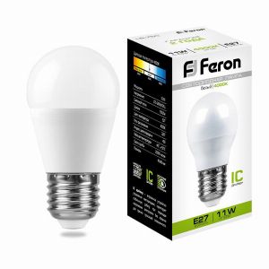 Лампа светодиодная led Feron LB-750 Шарик E27 11Вт 4000K 25950