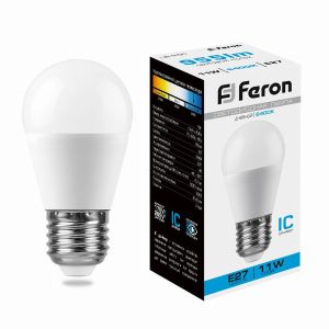 Лампа светодиодная led Feron LB-750 Шарик E27 11Вт 6400K 25951