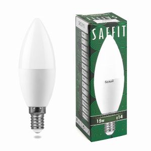 Лампа светодиодная led SAFFIT SBC3715 Свеча E14 15Вт 4000K 55204
