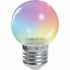 Лампа светодиодная led Feron LB-37 Шарик прозрачный E27 1Вт RGB плавная смена цвета 38132