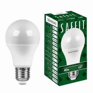 Лампа светодиодная led SAFFIT SBA8040 Шар E27 40Вт 2700K 55200