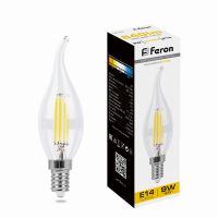 Лампа светодиодная led Feron LB-74 Свеча на ветру E14 9Вт 2700K
