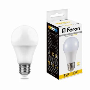 Лампа светодиодная led Feron LB-91 Шар E27 7Вт 2700K 25444