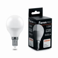 Лампа светодиодная led Feron.PRO LB-1407 Шарик E14 7.5Вт 2700K