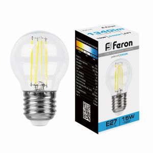 Лампа светодиодная led Feron LB-515 Шарик E27 15Вт 6400K 38254