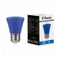 Лампа светодиодная led Feron LB-372 Колокольчик E27 1Вт синий