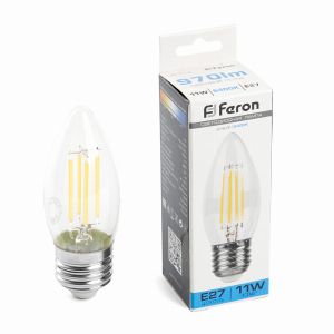Лампа светодиодная led Feron LB-713 Свеча E27 11Вт 6400K 38274