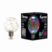 Лампа светодиодная led Feron LB-381 E27 3Вт RGB Лампа светодиодная led Feron LB-381 E27 3Вт RGB