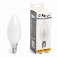 Лампа светодиодная led Feron LB-717 Свеча E14 15Вт 2700K