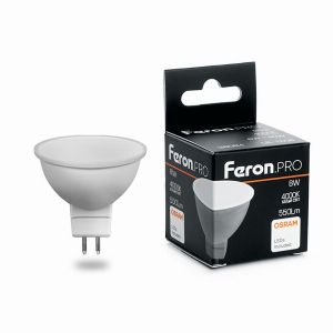 Лампа светодиодная led Feron.PRO LB-1608 MR16 G5.3 8Вт 4000K 38090