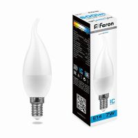 Лампа светодиодная led Feron LB-97 Свеча на ветру E14 7Вт 6400K