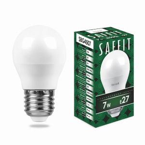 Лампа светодиодная led SAFFIT SBG4507 Шарик E27 7Вт 4000K 55037
