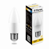 Лампа светодиодная led Feron LB-570 Свеча E27 9Вт 2700K Лампа светодиодная led Feron LB-570 Свеча E27 9Вт 2700K