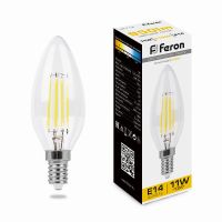 Лампа светодиодная led Feron LB-713 Свеча E14 11Вт 2700K