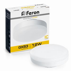 Лампа светодиодная led Feron LB-453 GX53 12Вт 2700K 25833