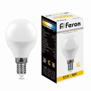 Лампа светодиодная led Feron LB-550 Шарик E14 9Вт 2700K 25801