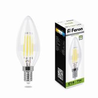 Лампа светодиодная led диммируемая Feron LB-166 Свеча E14 7Вт 4000K