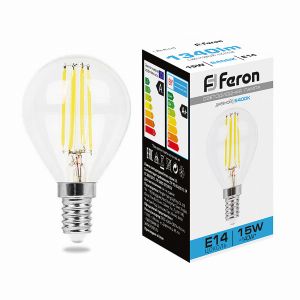 Лампа светодиодная led Feron LB-515 Шарик E14 15Вт 6400K 38251