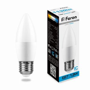 Лампа светодиодная led Feron LB-970 Свеча E27 13Вт 6400K 38112