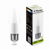 Лампа светодиодная led Feron LB-770 Свеча E27 11Вт 4000K