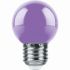 Лампа светодиодная led Feron LB-37 Шарик E27 1Вт фиолетовый 38125