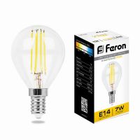 Лампа светодиодная led Feron LB-52 Шарик E14 7Вт 2700K Лампа светодиодная led Feron LB-52 Шарик E14 7Вт 2700K