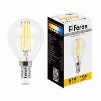 Лампа светодиодная led Feron LB-511 Шарик E14 11Вт 2700K Лампа светодиодная led Feron LB-511 Шарик E14 11Вт 2700K