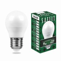 Лампа светодиодная led SAFFIT SBG4509 Шарик E27 9Вт 4000K
