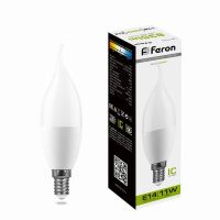 Лампа светодиодная led Feron LB-770 Свеча на ветру E14 11Вт 4000K