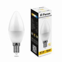 Лампа светодиодная led Feron LB-72 Свеча E14 5Вт 2700K
