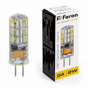 Лампа светодиодная led Feron LB-420 G4 2Вт 2700K 25858