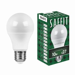 Лампа светодиодная led SAFFIT SBA6010 Шар E27 10Вт 2700K 55004