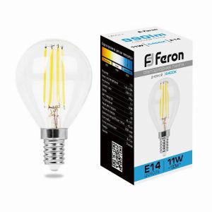 Лампа светодиодная led Feron LB-511 Шарик E14 11Вт 6400K 38225