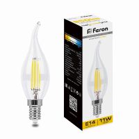 Лампа светодиодная led Feron LB-714 Свеча на ветру E14 11Вт 2700K