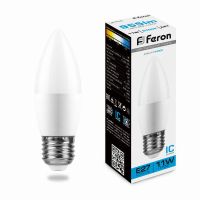 Лампа светодиодная led Feron LB-770 Свеча E27 11Вт 6400K