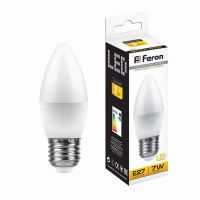 Лампа светодиодная led Feron LB-97 Свеча E27 7Вт 2700K Лампа светодиодная led Feron LB-97 Свеча E27 7Вт 2700K