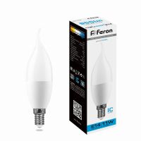 Лампа светодиодная led Feron LB-770 Свеча на ветру E14 11Вт 6400K