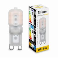 Лампа светодиодная led Feron LB-430 G9 5Вт 2700K
