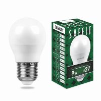 Лампа светодиодная led SAFFIT SBG4509 Шарик E27 9Вт 6400K