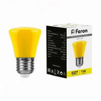 Лампа светодиодная led Feron LB-372 Колокольчик E27 1Вт желтый