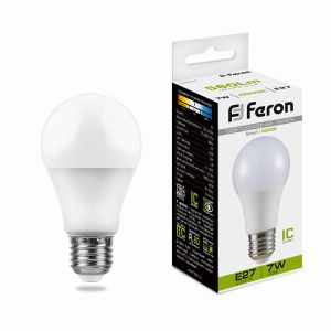 Лампа светодиодная led Feron LB-91 Шар E27 7Вт 4000K 25445