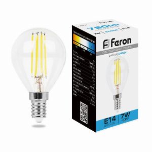 Лампа светодиодная led Feron LB-52 Шарик E14 7Вт 6400K 38221