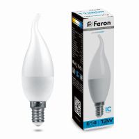 Лампа светодиодная led Feron LB-970 Свеча на ветру E14 13Вт 6400K