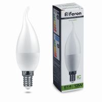 Лампа светодиодная led Feron LB-970 Свеча на ветру E14 13Вт 4000K